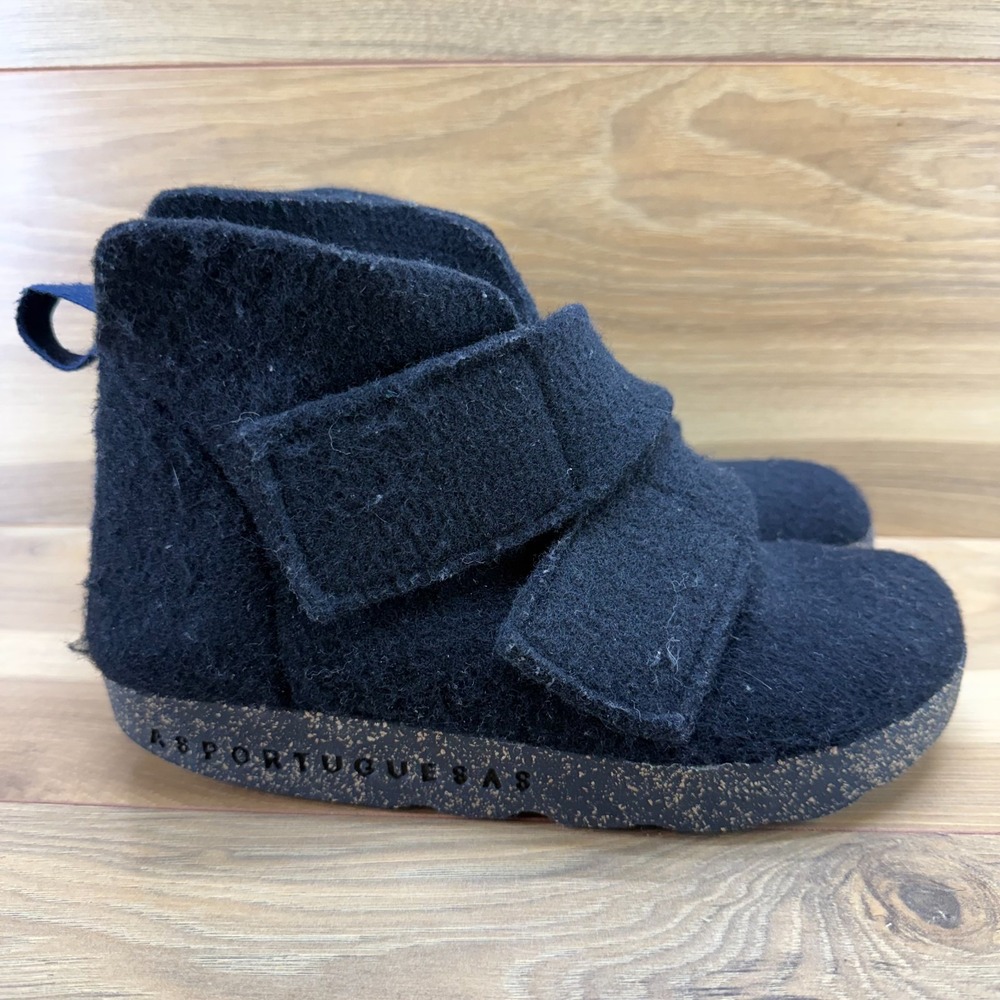 ASPORTUGUESAS Case Boot Black 9 9.5 EU 40 Wool Rubber Comfort Cork - Picture 5 of 13